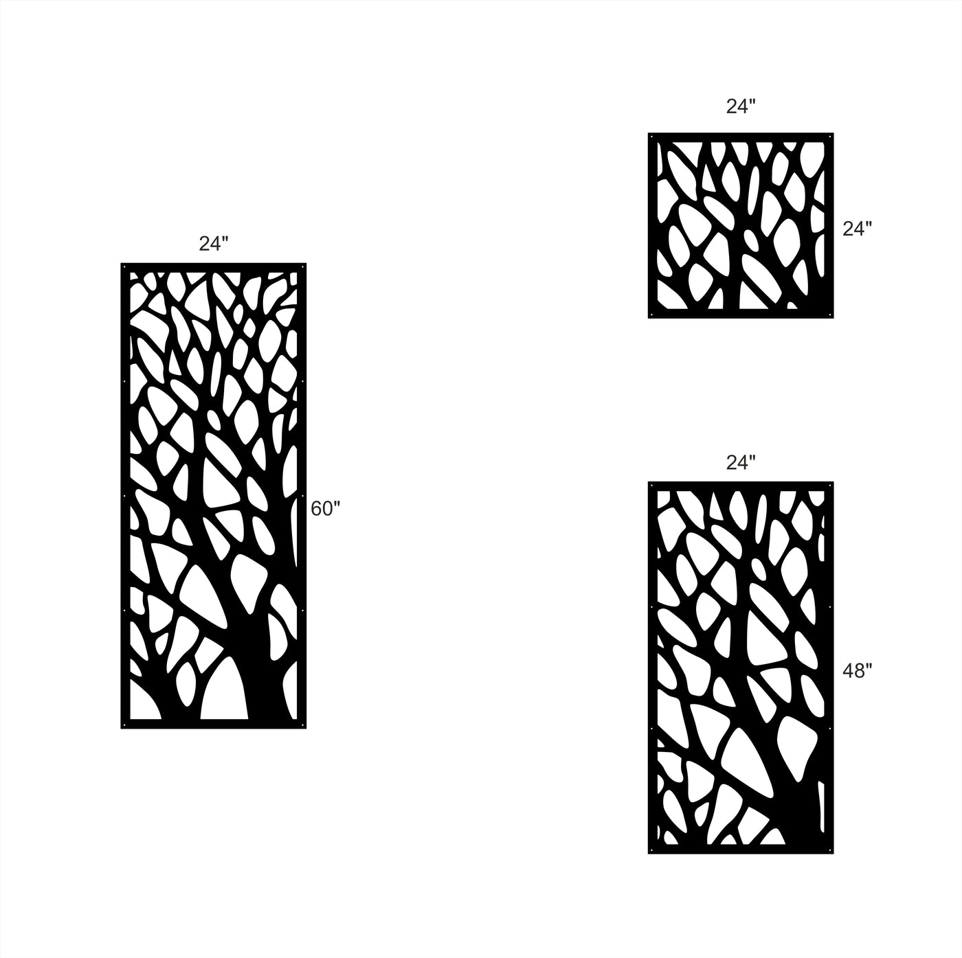 Tree Base Panel Tree Style Privacy Panel Proudly Made in Canada – LaserCutArts Canada-USA