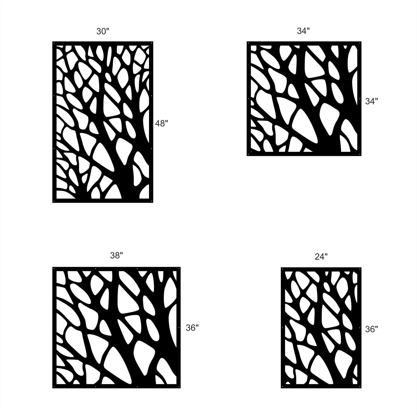 Tree Trunk Privacy Panel Tree Style Privacy Panel Proudly Made in Canada – LaserCutArts Canada-USA