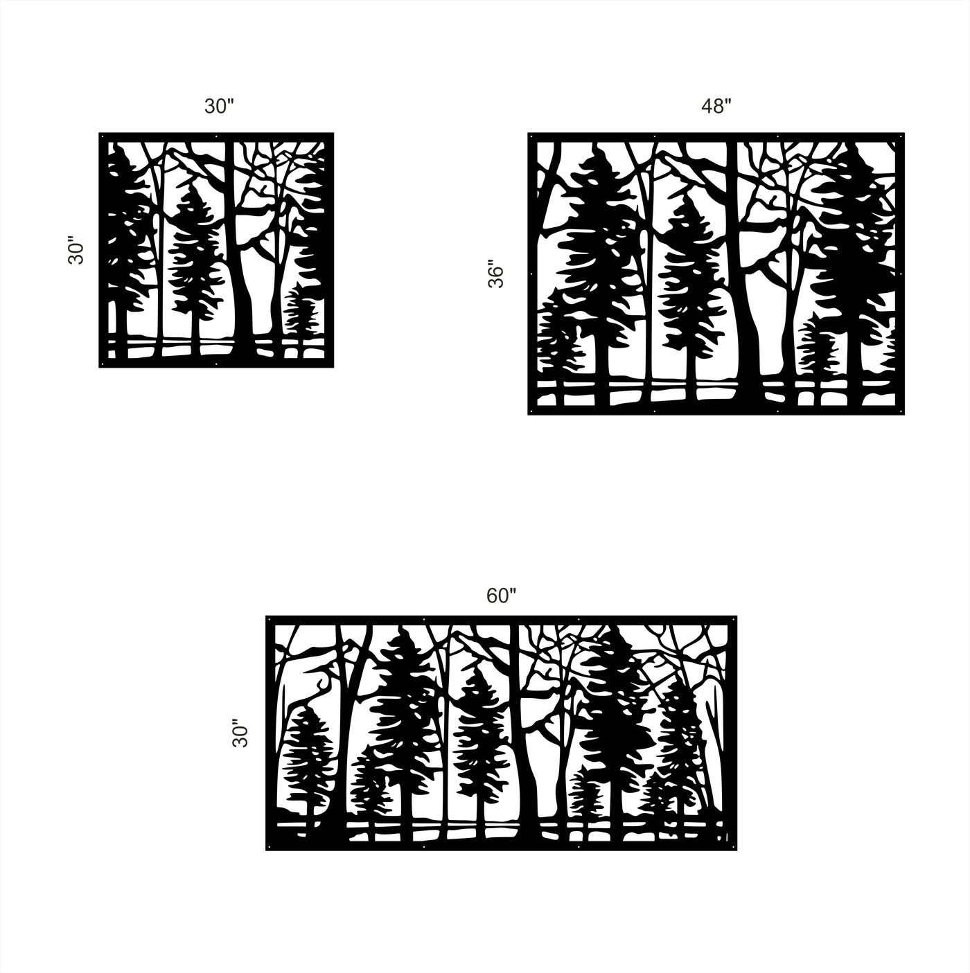 Pine Trees Panel Privacy Panel