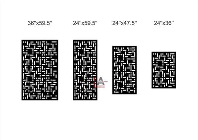Modern Blackout Pattern Style 1 Privacy Panel