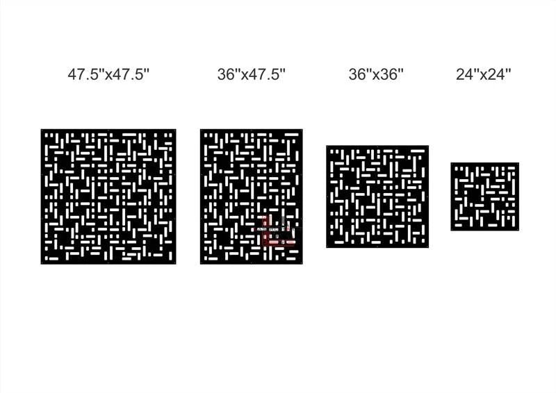 Modern Blackout Pattern Style 1 Privacy Panel