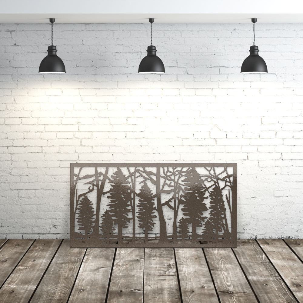 Tree Base Panel Pine Trees Panel Privacy Panel Aluminum Screen for Outdoors ...